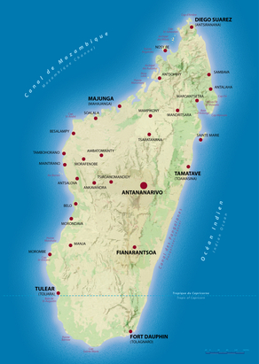 Madagaskar Landkarte